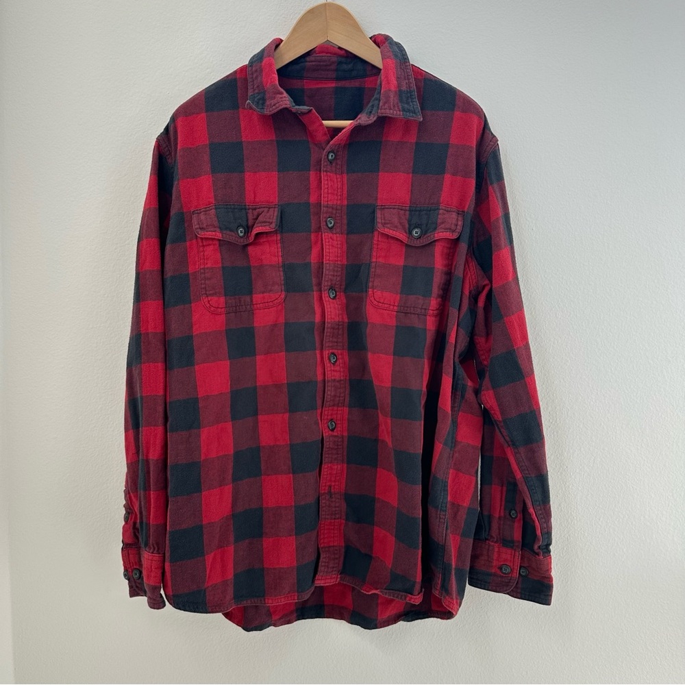 Grunge Flannel Plaid Button Shirt